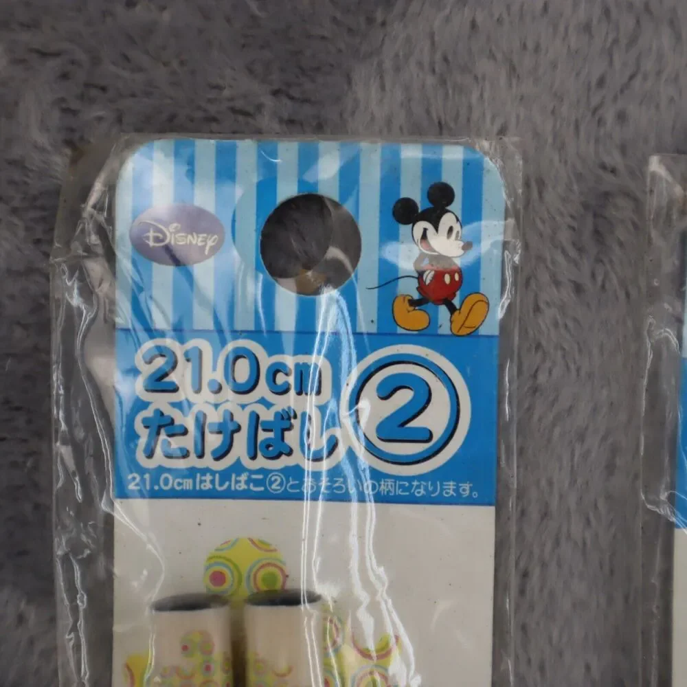 Disney Mickey Bamboo Chopsticks Chopstick 3 - 21cm & 2 - 33cm 5 total packs